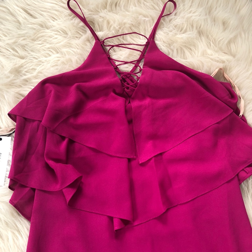 NWT Ali and Jay lace up flounce dress - Picture 7 of 8